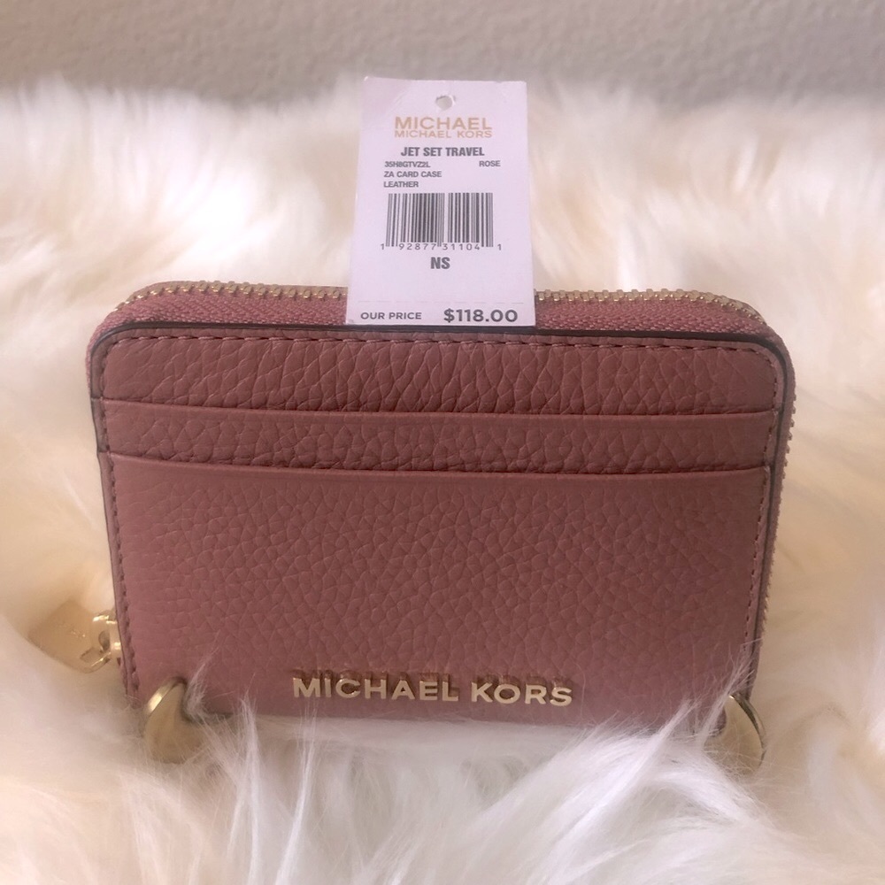 Michael Michael Kors Jet Set Travel Leather Card Case